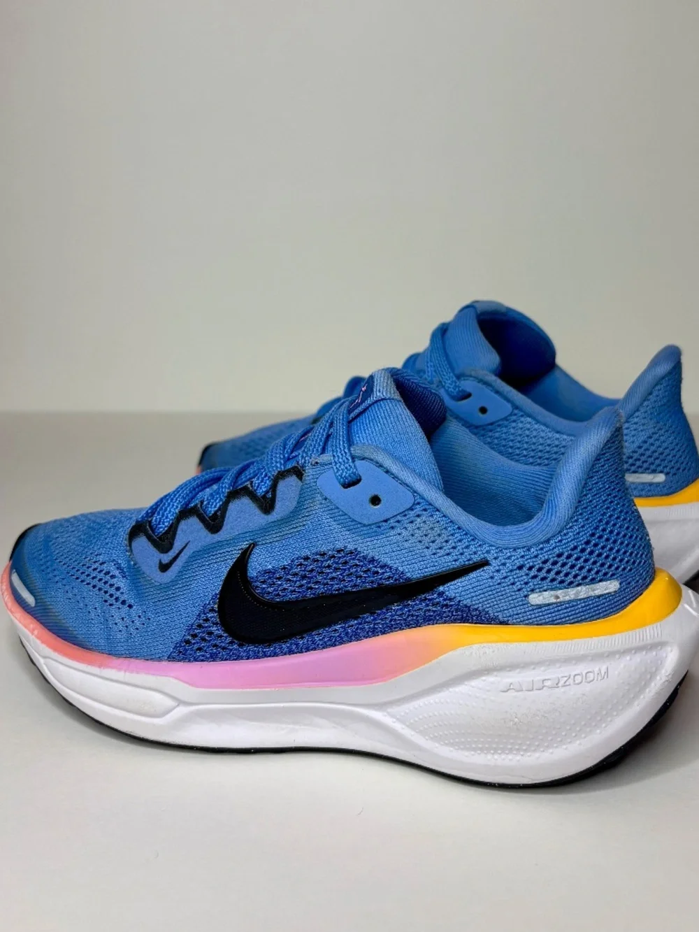 Nike Pegasus 41 Kids Size 1Y Blue Orange Running Sneakers FN5041-403